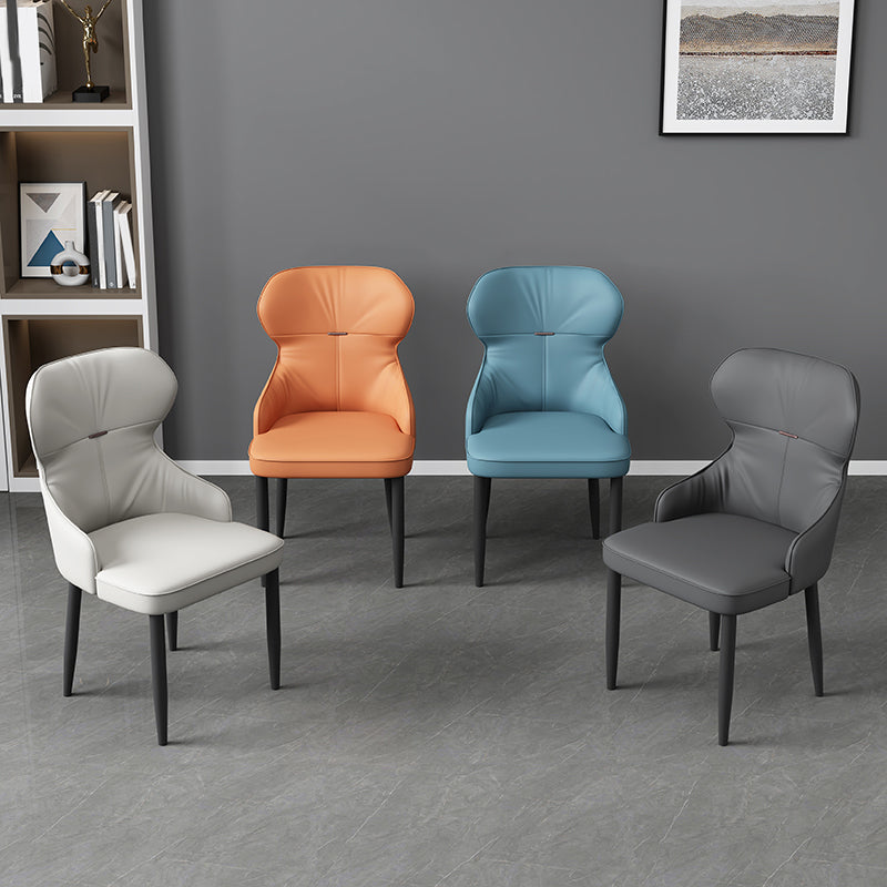 Industrial Style Arm Chair Faux Leather Wingback Chair for Living Room