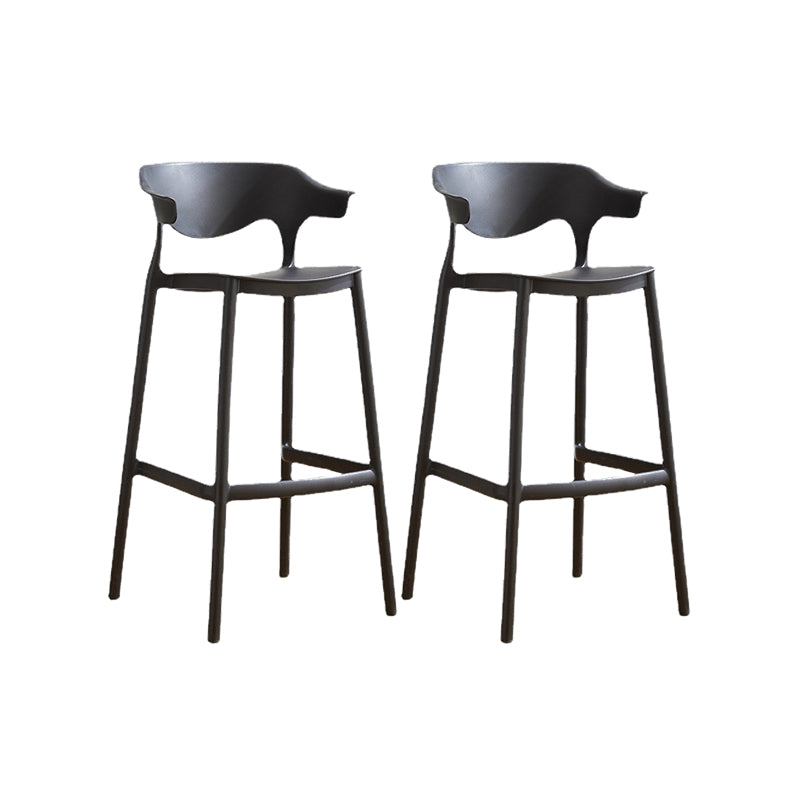 Contemporary Acrylic Bar Stools Indoor Low Back Counter Chair