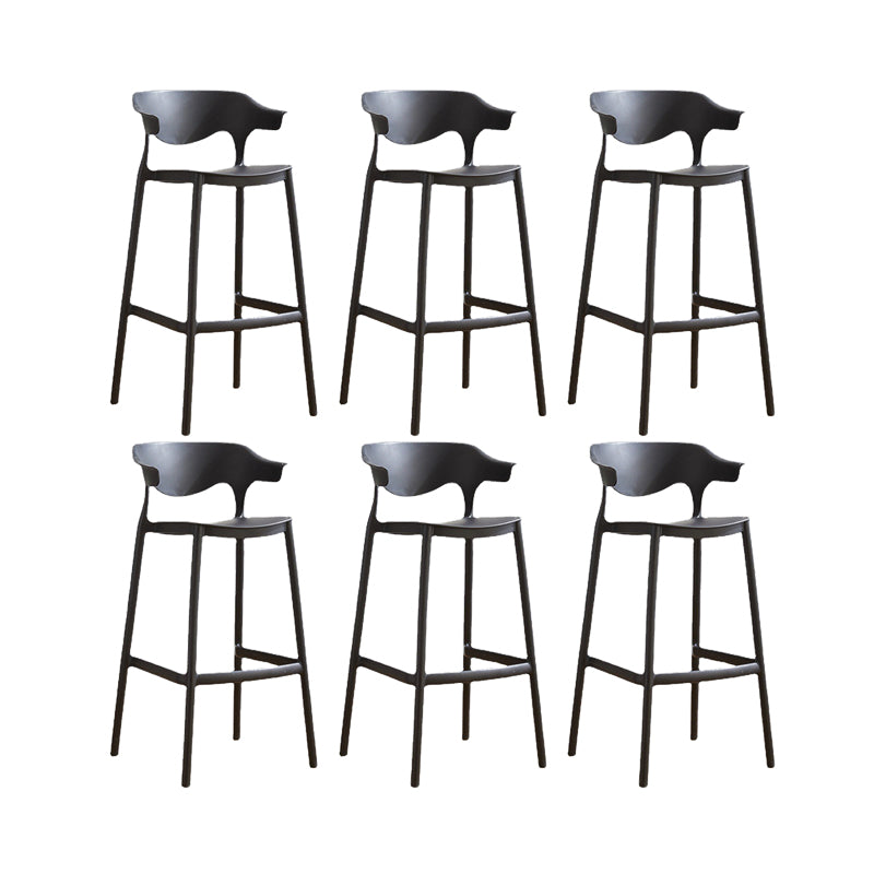 Contemporary Acrylic Bar Stools Indoor Low Back Counter Chair