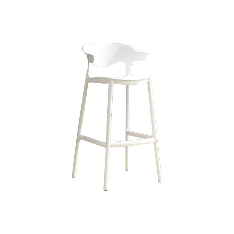 Contemporary Acrylic Bar Stools Indoor Low Back Counter Chair