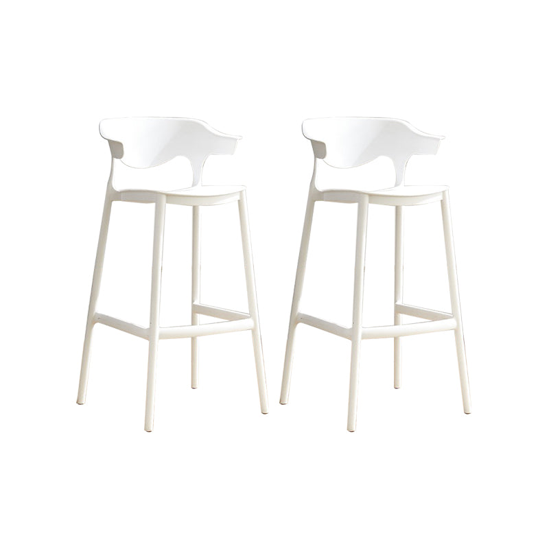 Contemporary Acrylic Bar Stools Indoor Low Back Counter Chair