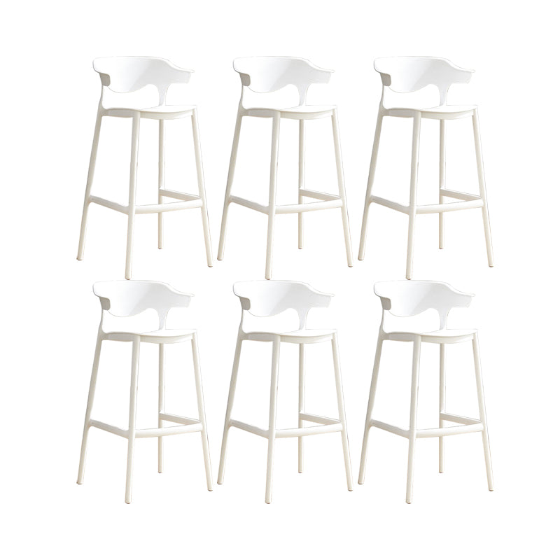 Contemporary Acrylic Bar Stools Indoor Low Back Counter Chair