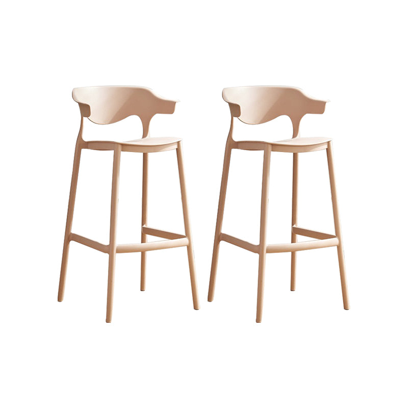 Contemporary Acrylic Bar Stools Indoor Low Back Counter Chair