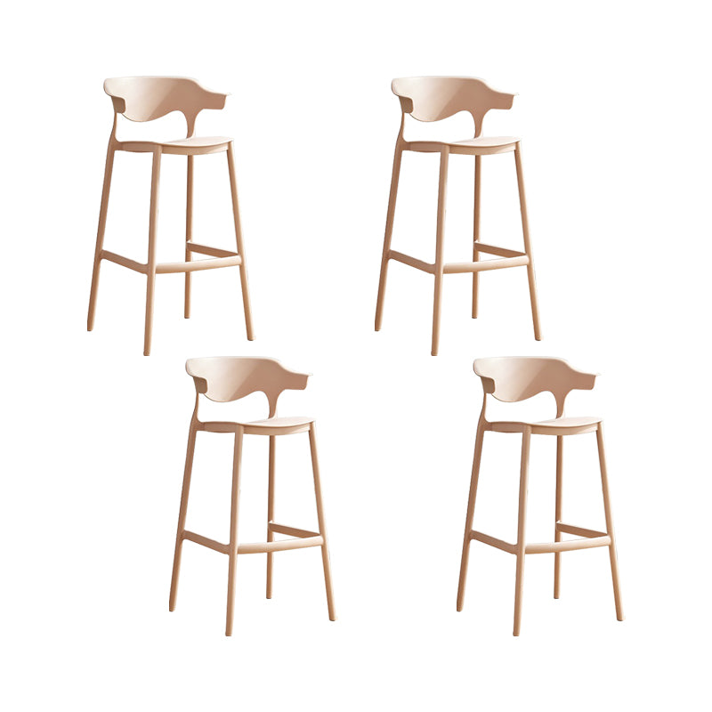 Contemporary Acrylic Bar Stools Indoor Low Back Counter Chair