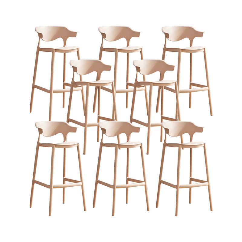 Contemporary Acrylic Bar Stools Indoor Low Back Counter Chair