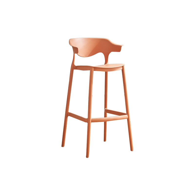 Contemporary Acrylic Bar Stools Indoor Low Back Counter Chair