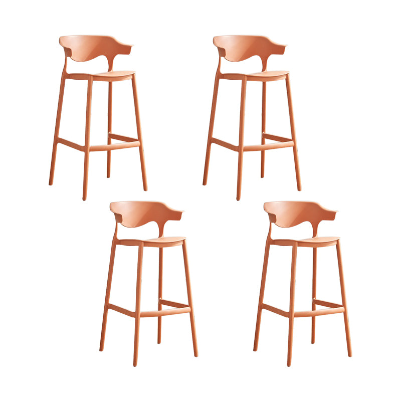 Contemporary Acrylic Bar Stools Indoor Low Back Counter Chair