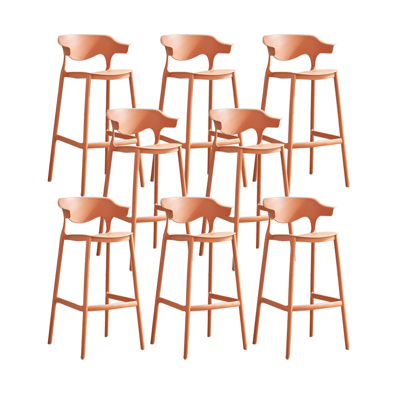 Contemporary Acrylic Bar Stools Indoor Low Back Counter Chair