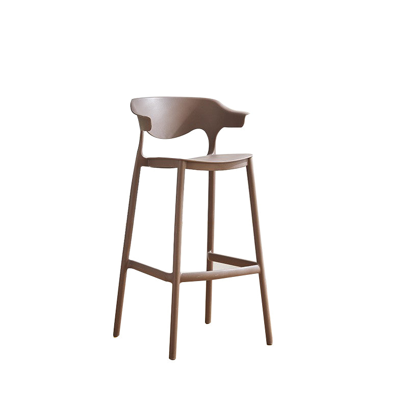 Contemporary Acrylic Bar Stools Indoor Low Back Counter Chair