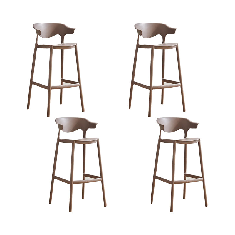 Contemporary Acrylic Bar Stools Indoor Low Back Counter Chair