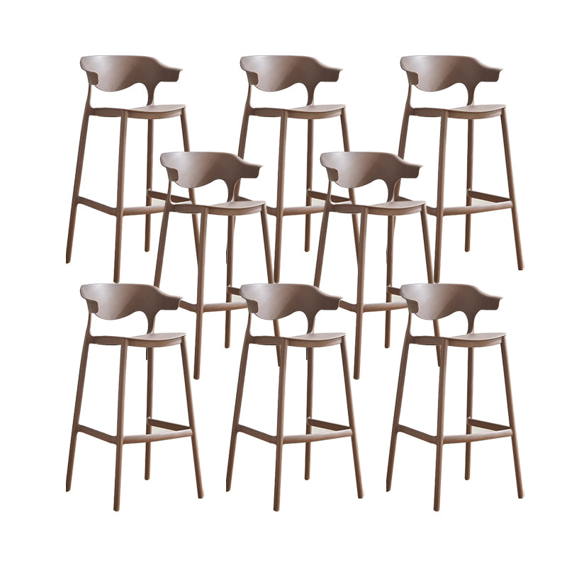 Contemporary Acrylic Bar Stools Indoor Low Back Counter Chair