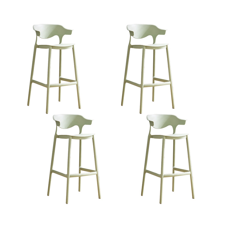 Contemporary Acrylic Bar Stools Indoor Low Back Counter Chair