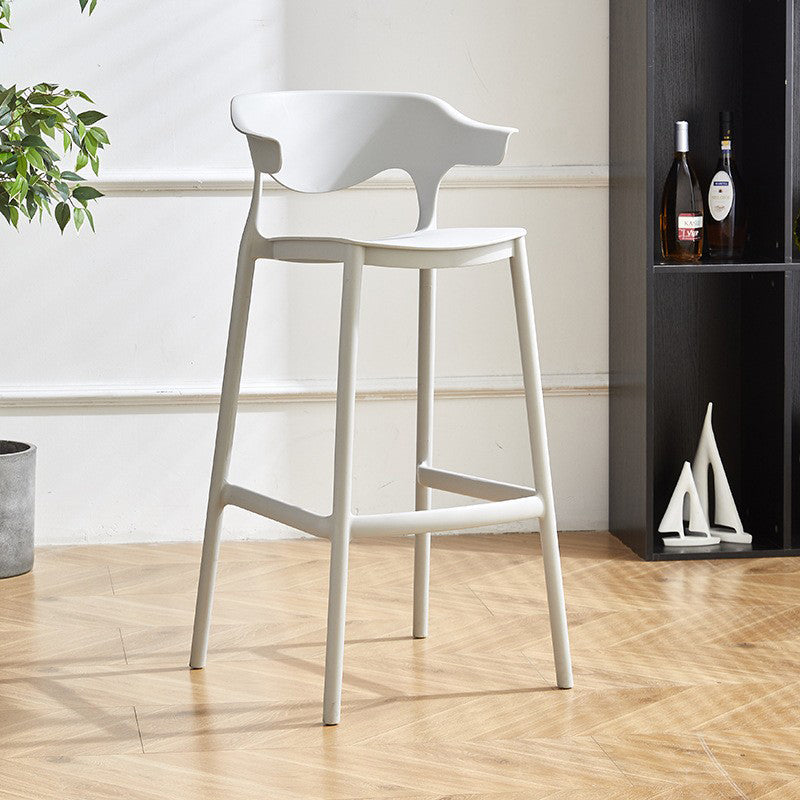 Contemporary Acrylic Bar Stools Indoor Low Back Counter Chair
