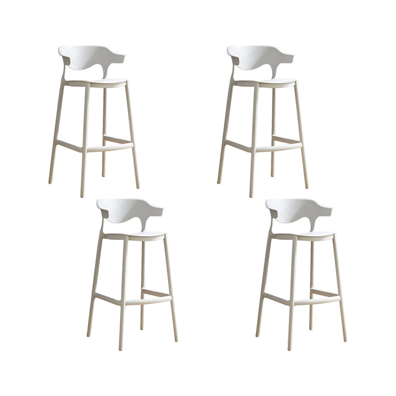 Contemporary Acrylic Bar Stools Indoor Low Back Counter Chair