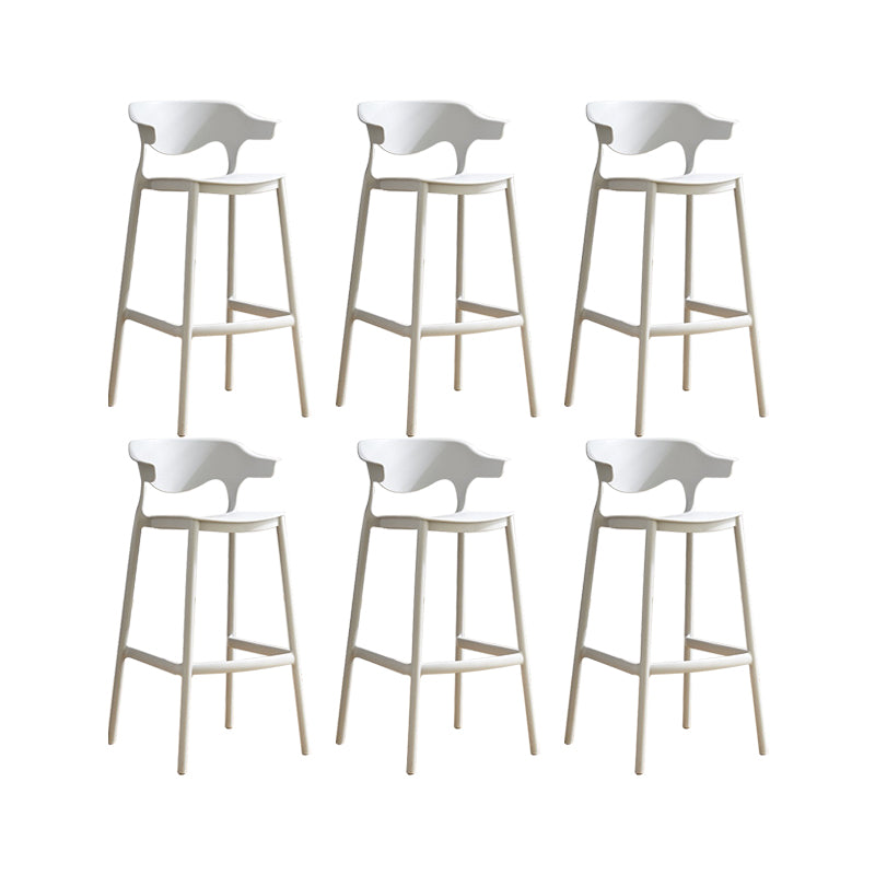 Contemporary Acrylic Bar Stools Indoor Low Back Counter Chair