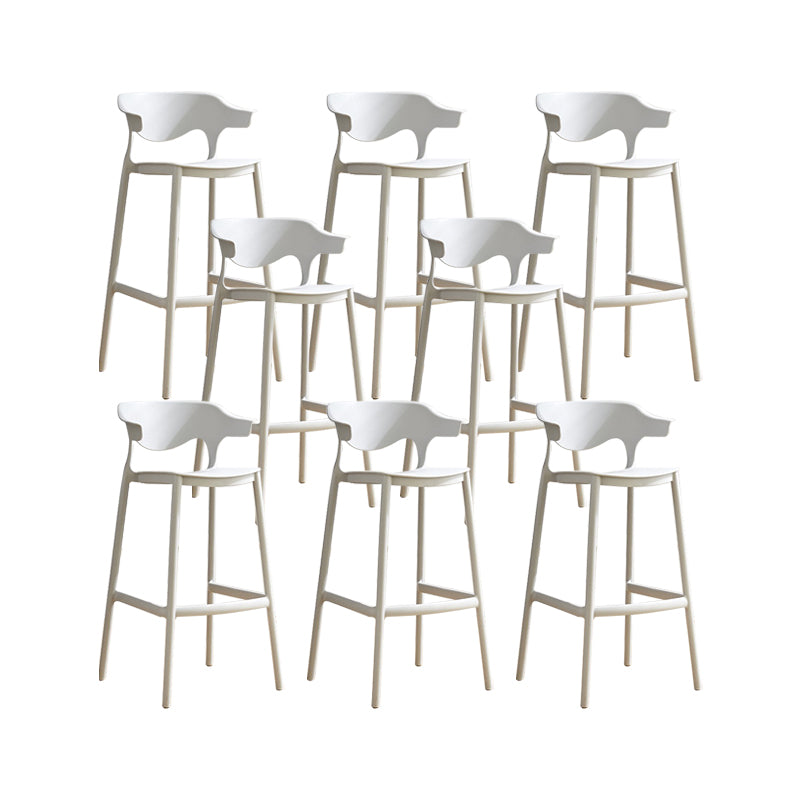 Contemporary Acrylic Bar Stools Indoor Low Back Counter Chair