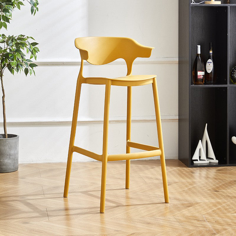 Contemporary Acrylic Bar Stools Indoor Low Back Counter Chair