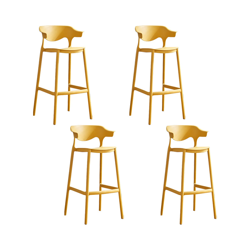 Contemporary Acrylic Bar Stools Indoor Low Back Counter Chair