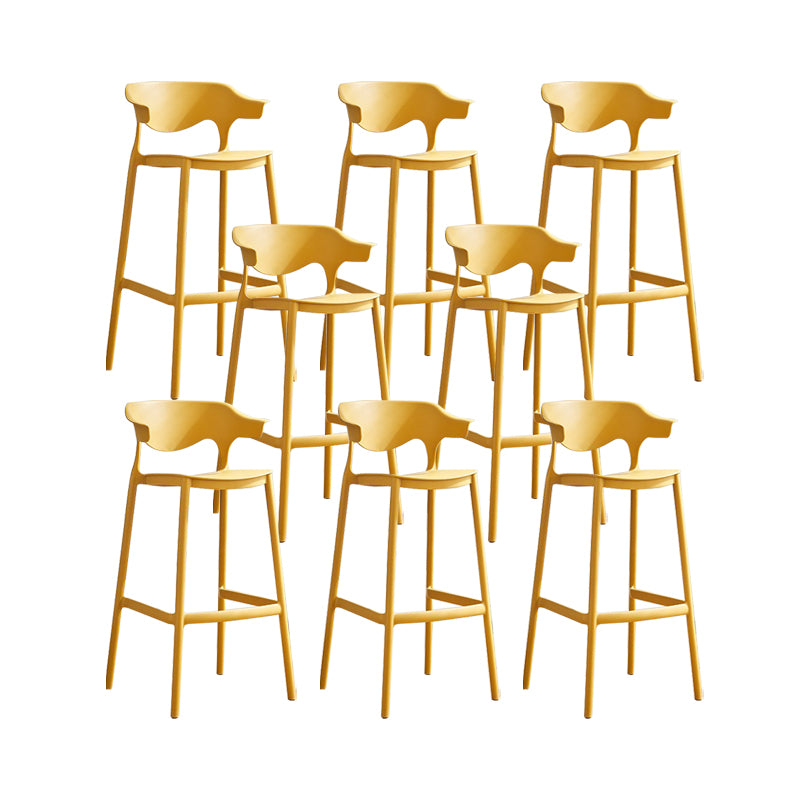 Contemporary Acrylic Bar Stools Indoor Low Back Counter Chair