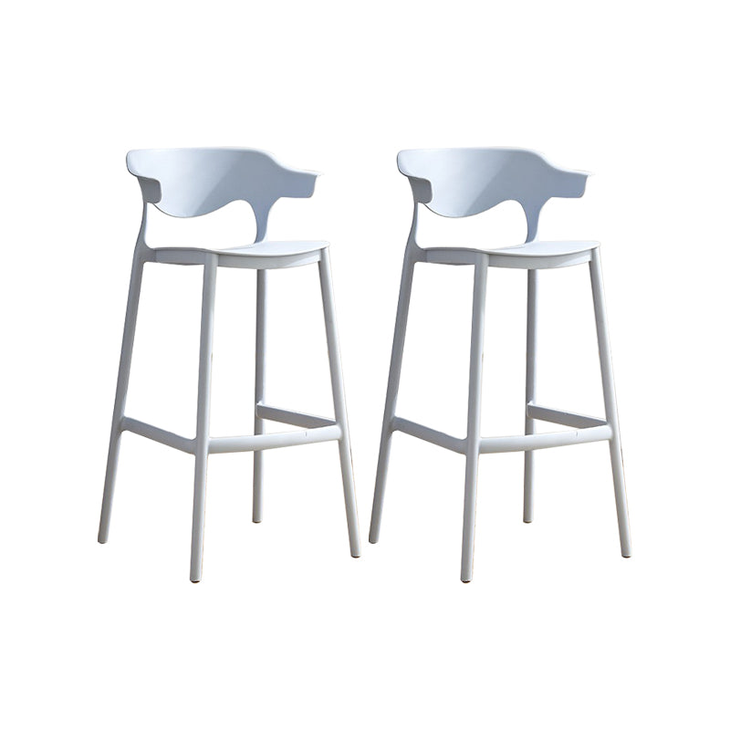 Contemporary Acrylic Bar Stools Indoor Low Back Counter Chair