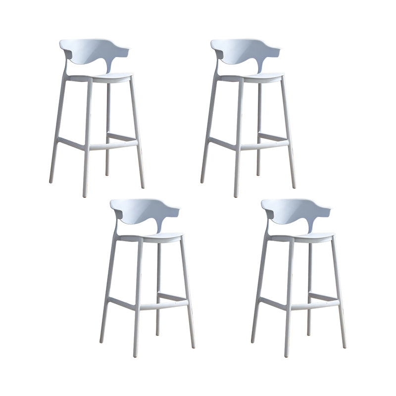 Contemporary Acrylic Bar Stools Indoor Low Back Counter Chair