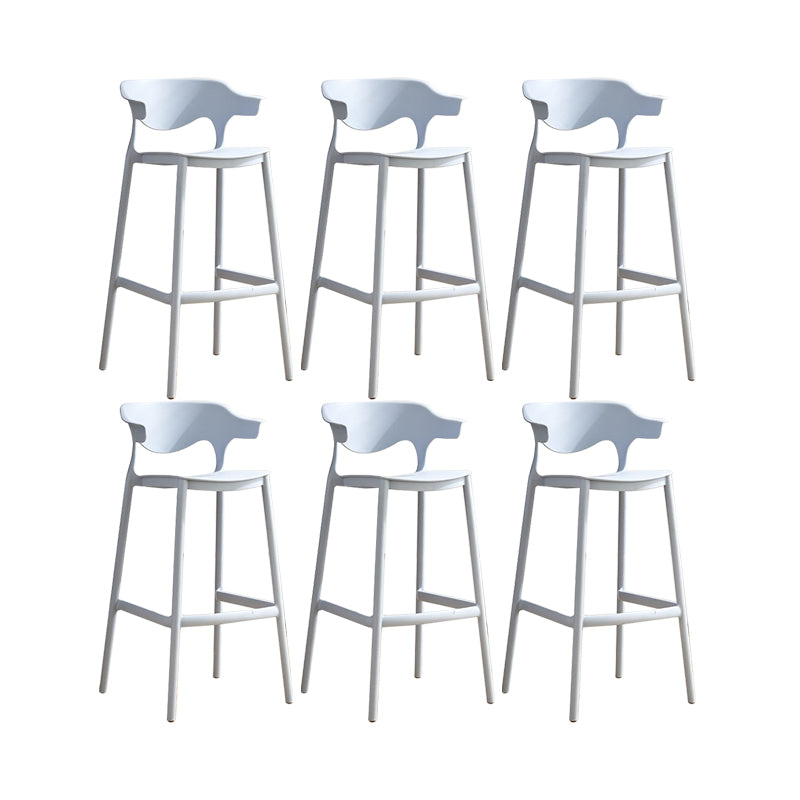 Contemporary Acrylic Bar Stools Indoor Low Back Counter Chair