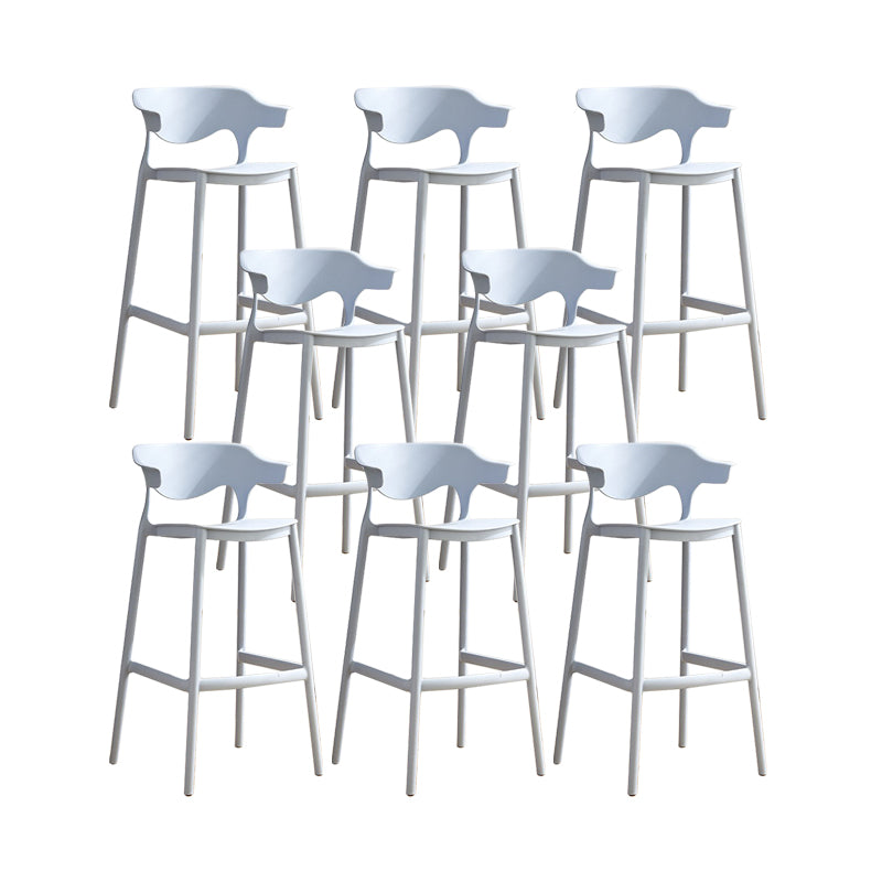 Contemporary Acrylic Bar Stools Indoor Low Back Counter Chair