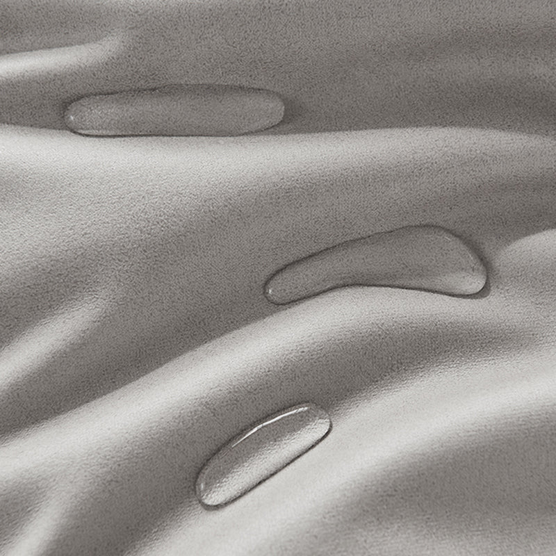 Upholstered Headboard Standard Bed with Storage Gray Wood 38.58" High