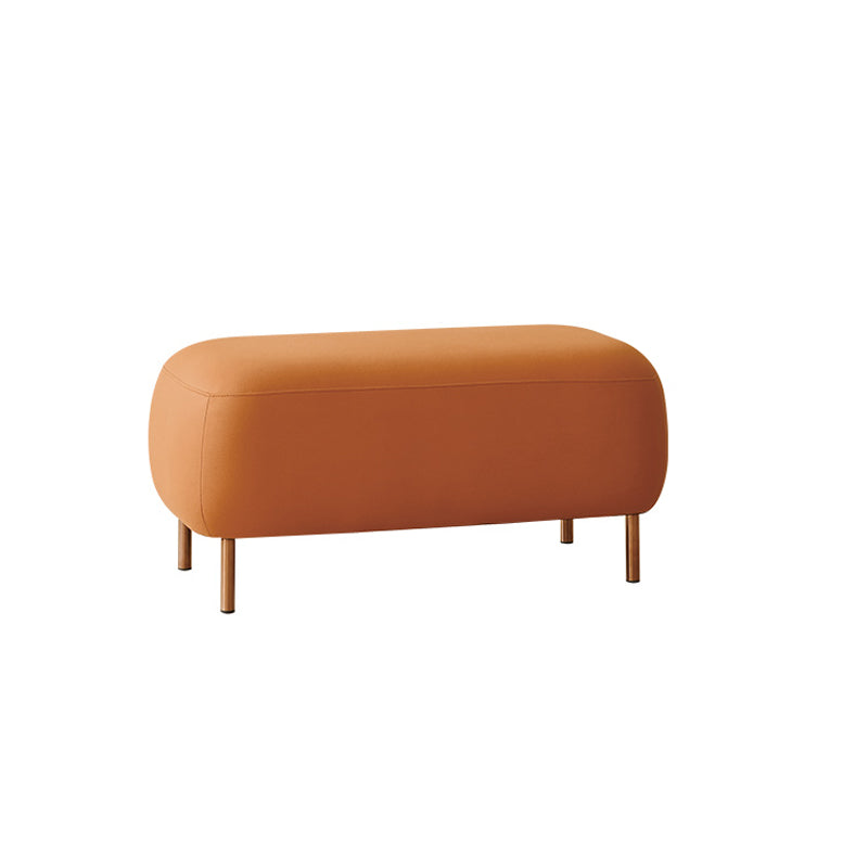 Contemporary Sofa Living Room Faux Leather Sofa with Gold Metal Base