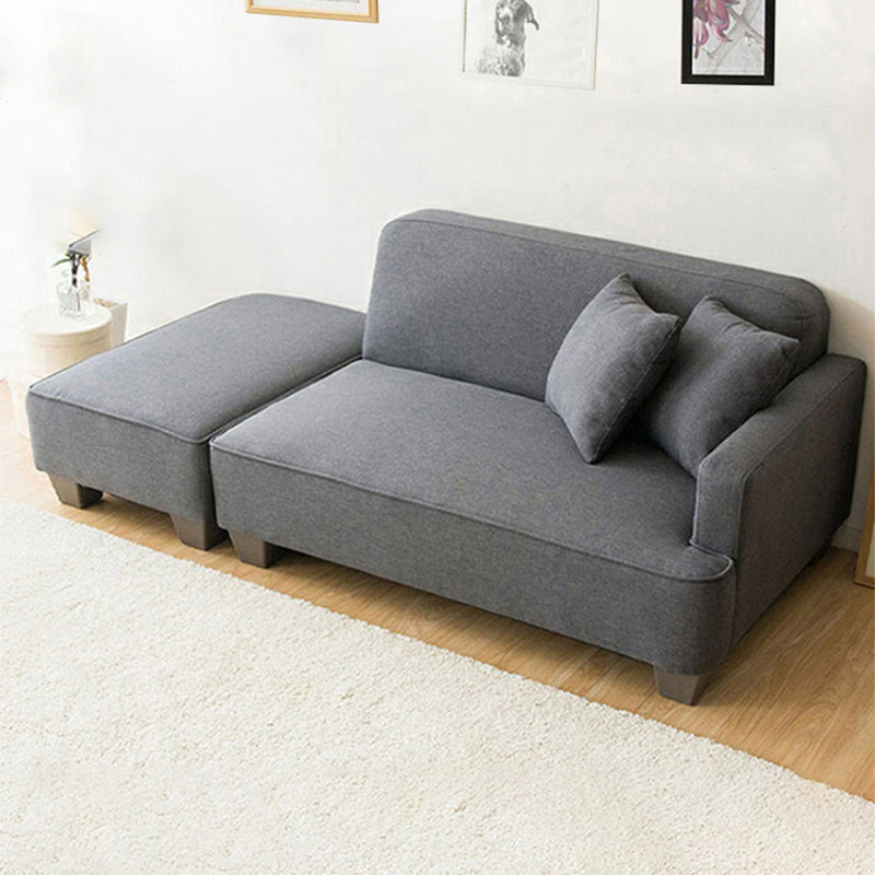 Square Arm Sectionals Contemporary 43.3" L Loveseat with Footrest