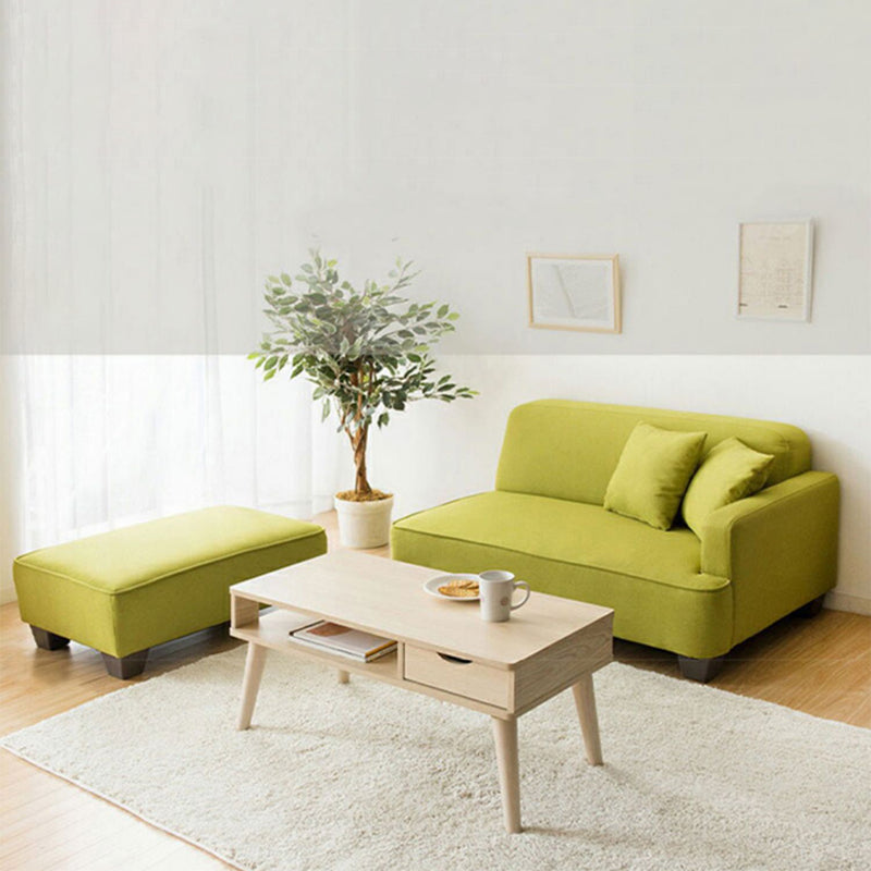 Square Arm Sectionals Contemporary 43.3" L Loveseat with Footrest