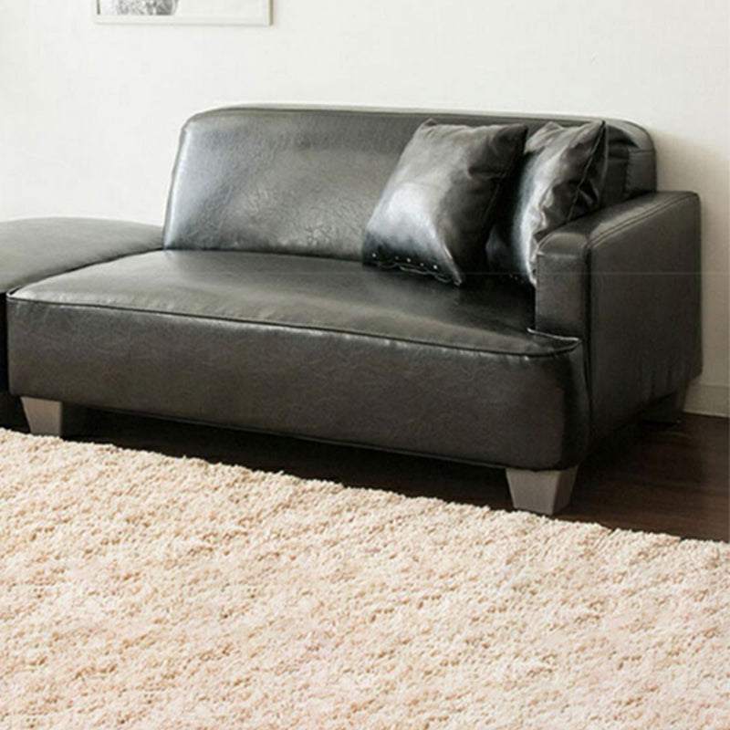 Square Arm Sectionals Contemporary 43.3" L Loveseat with Footrest