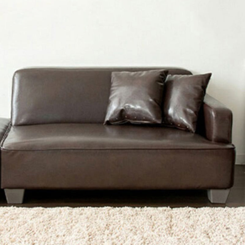 Square Arm Sectionals Contemporary 43.3" L Loveseat with Footrest