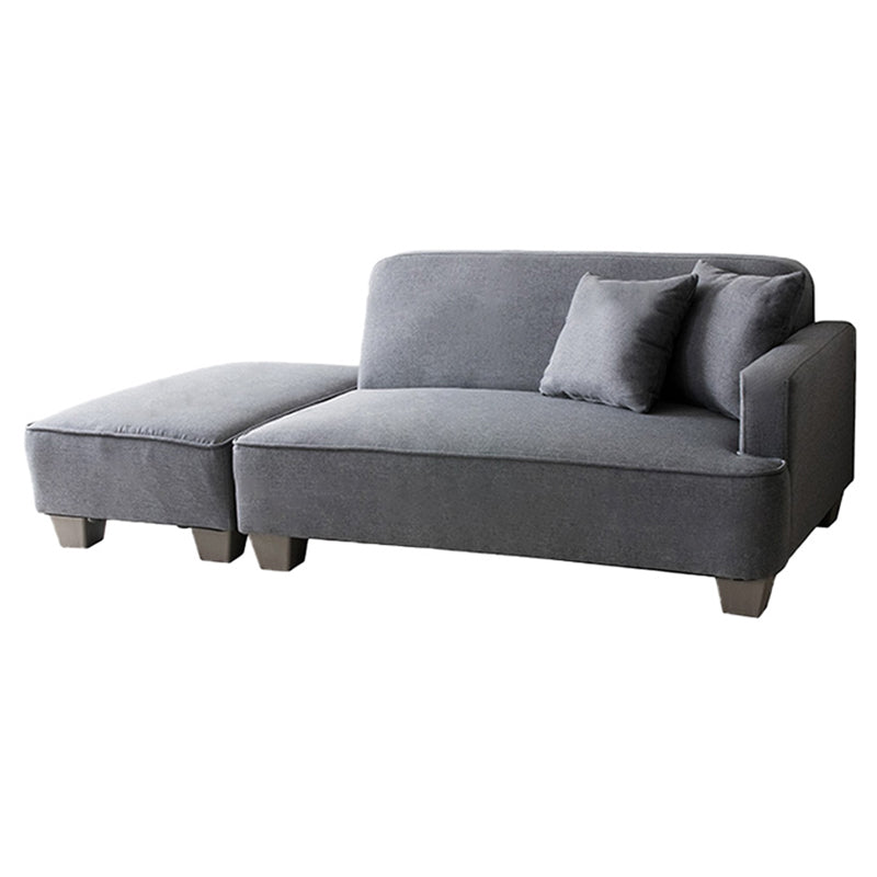 Square Arm Sectionals Contemporary 43.3" L Loveseat with Footrest