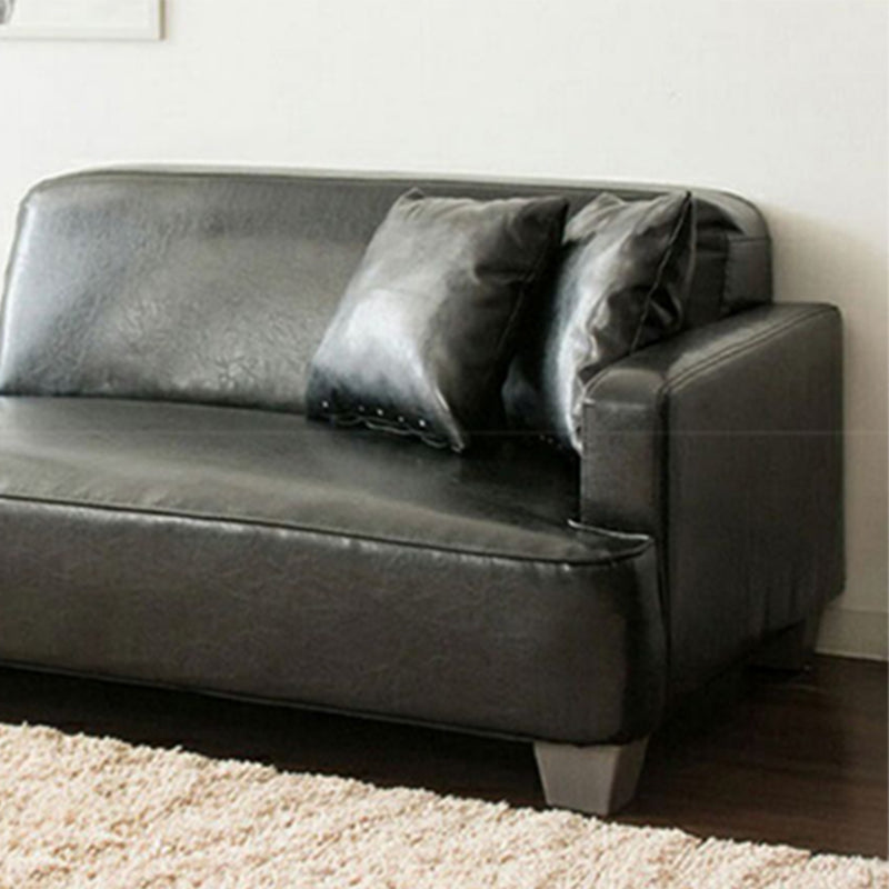 Square Arm Sectionals Contemporary 43.3" L Loveseat with Footrest