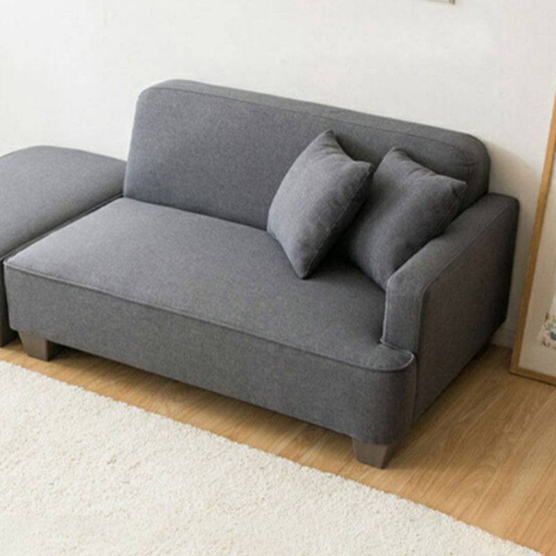 Square Arm Sectionals Contemporary 43.3" L Loveseat with Footrest