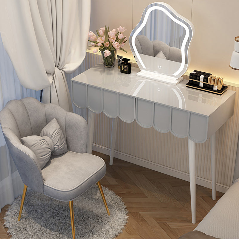 Contemporary Wooden Vanity Dressing Table with Storage Drawers