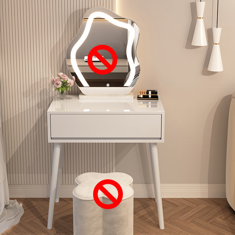 Contemporary Wooden Makeup Vanity Desk Table with Storage Drawers
