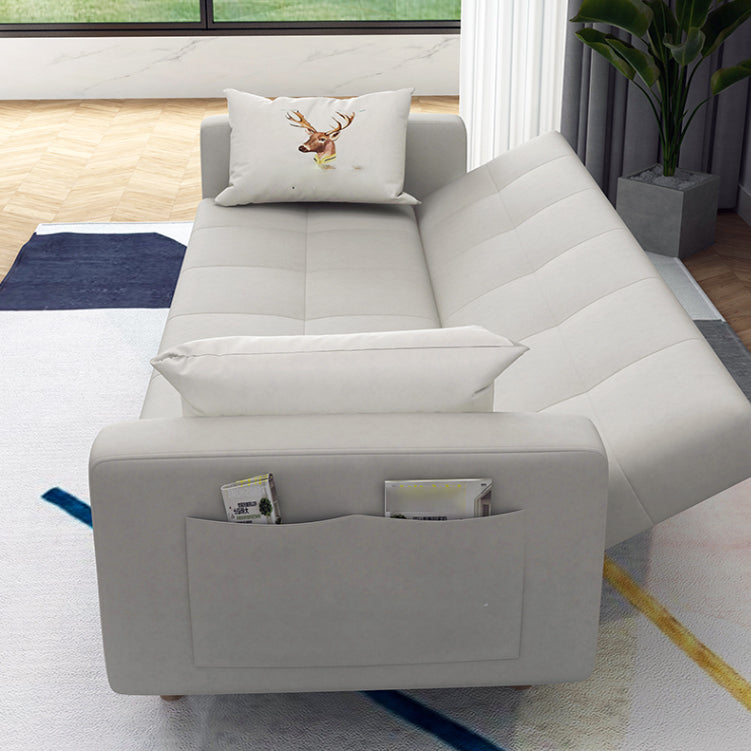 Scandinavian Seating Living Room Square Arm Biscuit Back Standard Settee