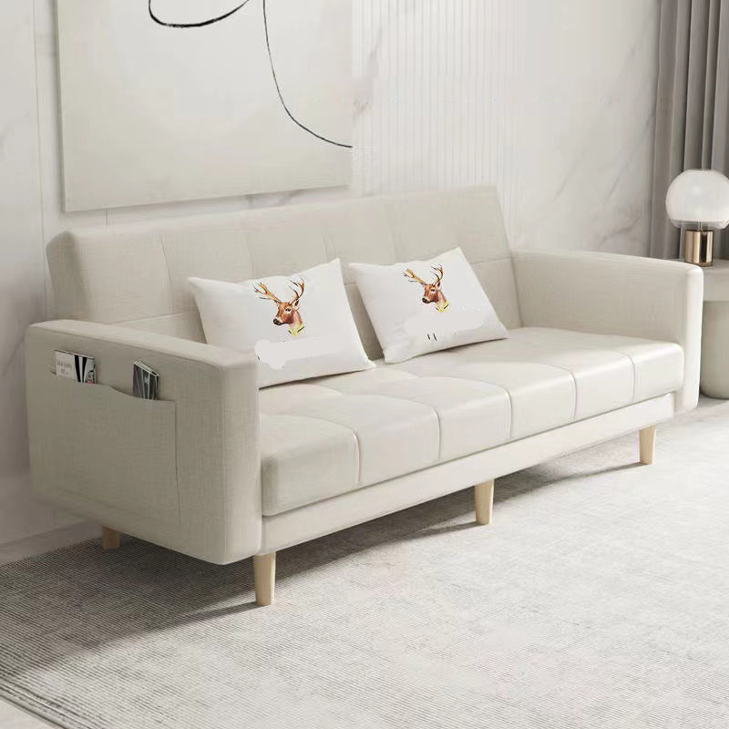 Scandinavian Seating Living Room Square Arm Biscuit Back Standard Settee