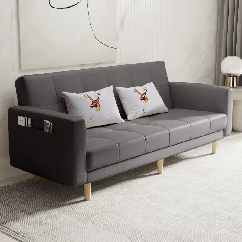 Scandinavian Seating Living Room Square Arm Biscuit Back Standard Settee