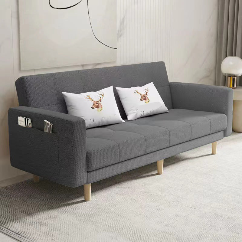 Scandinavian Seating Living Room Square Arm Biscuit Back Standard Settee