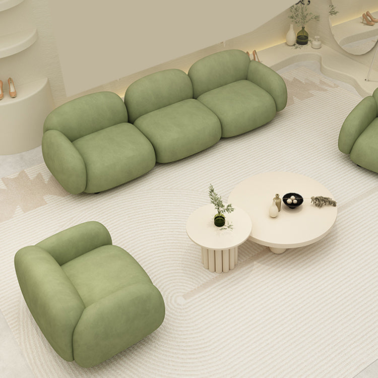 Scandinavian Sofa Fabric Cushions Square Arm Living Room Standard Seating