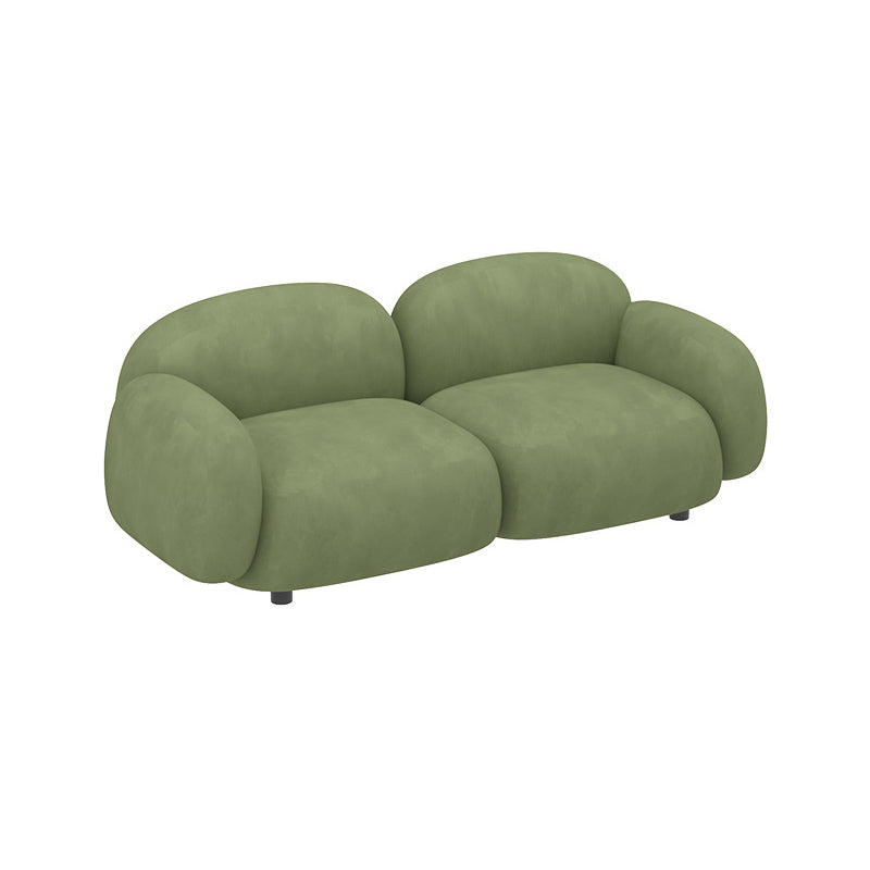 Scandinavian Sofa Fabric Cushions Square Arm Living Room Standard Seating