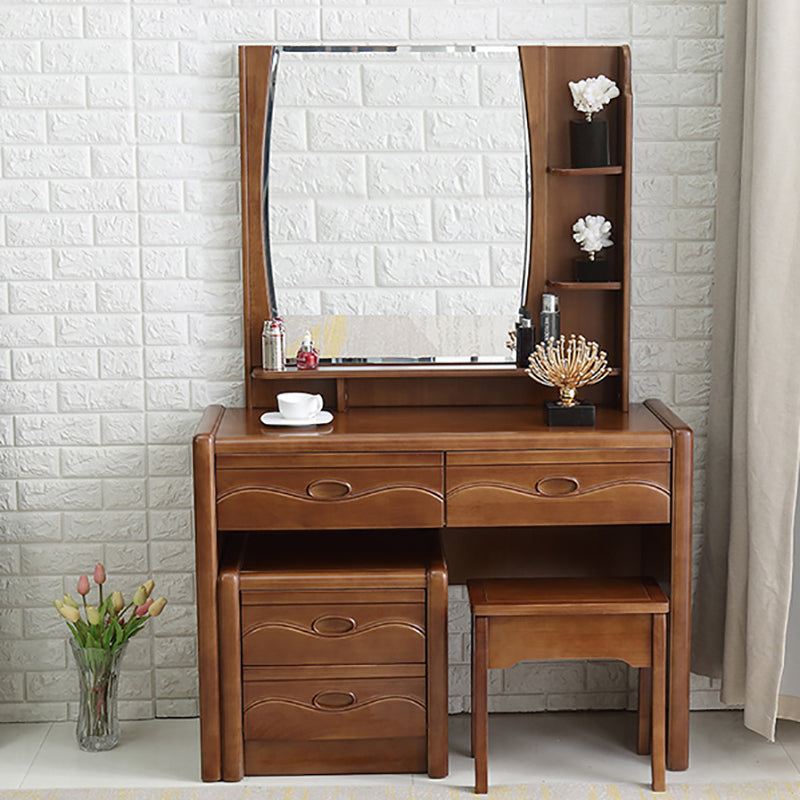 Mid-Century Modern Make-up Vanity Mirror Dressing Table with Drawer