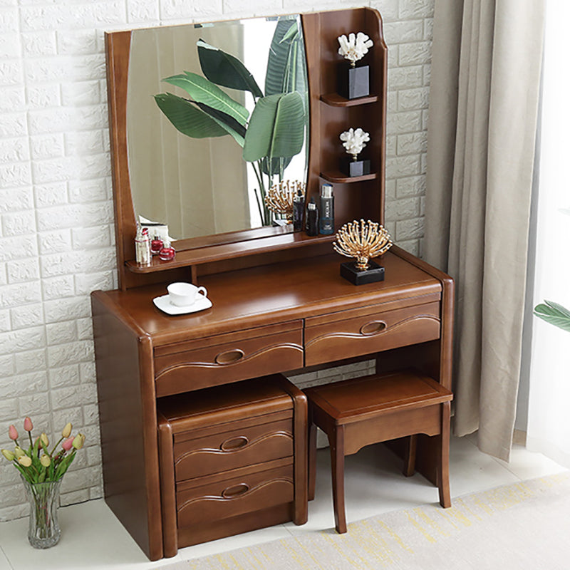 Mid-Century Modern Make-up Vanity Mirror Dressing Table with Drawer