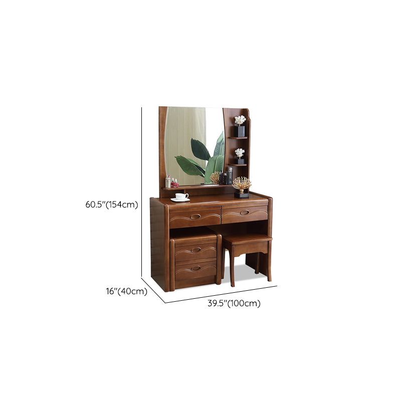 Mid-Century Modern Make-up Vanity Mirror Dressing Table with Drawer