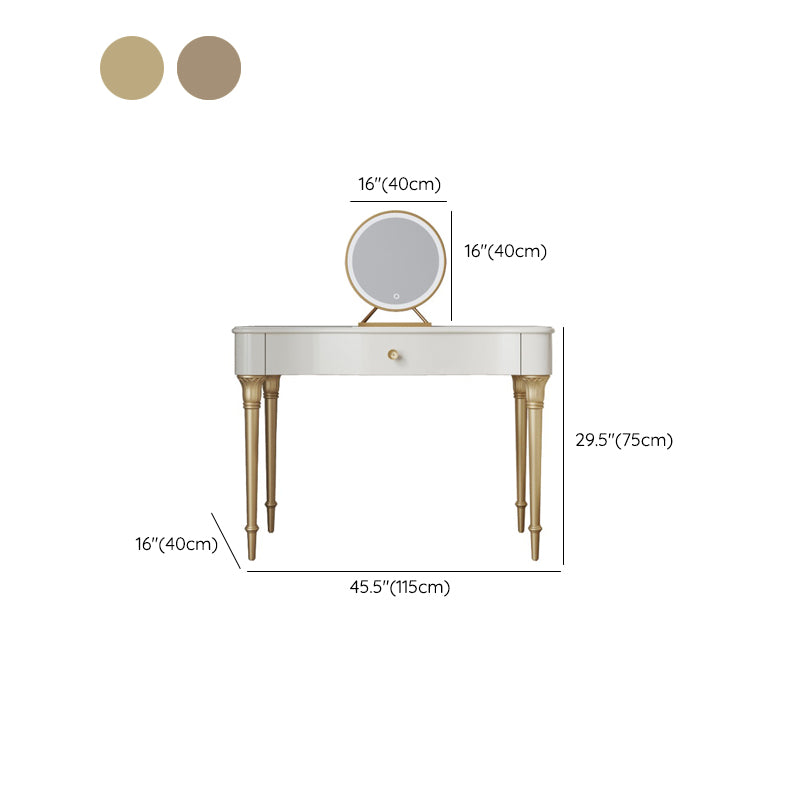 15" Wide Glam Make-up Vanity Solid Wood Dressing Table with Drawer