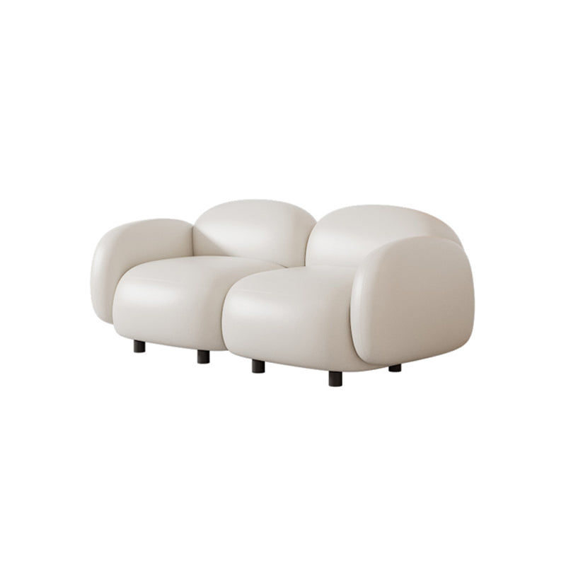 Glam Seating Square Arm White Cushions Standard Living Room Settee
