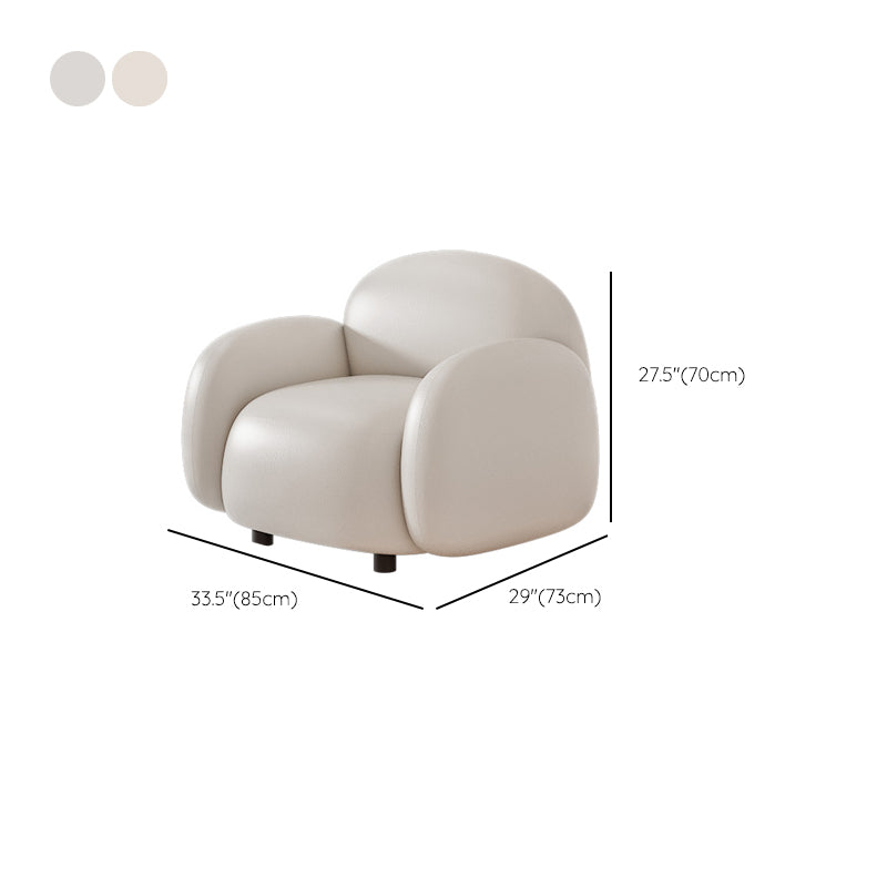 Glam Seating Square Arm White Cushions Standard Living Room Settee